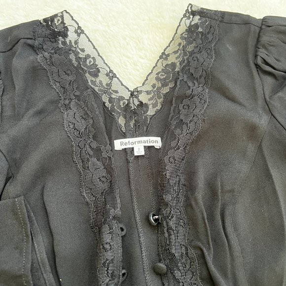 ❤️ Reformation * Nadene Top * Black ❤️ - Picture 6 of 9